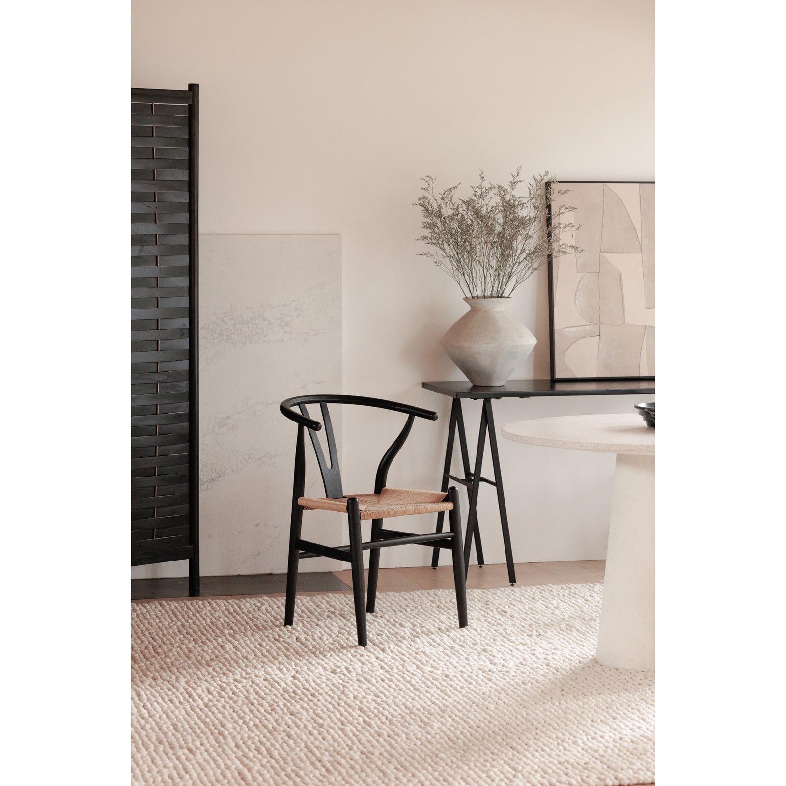 Moe's Home Collection - Ventana Dining Chair Black And Natural - Set of 2 - FG-1015-37 | American Home Furniture
