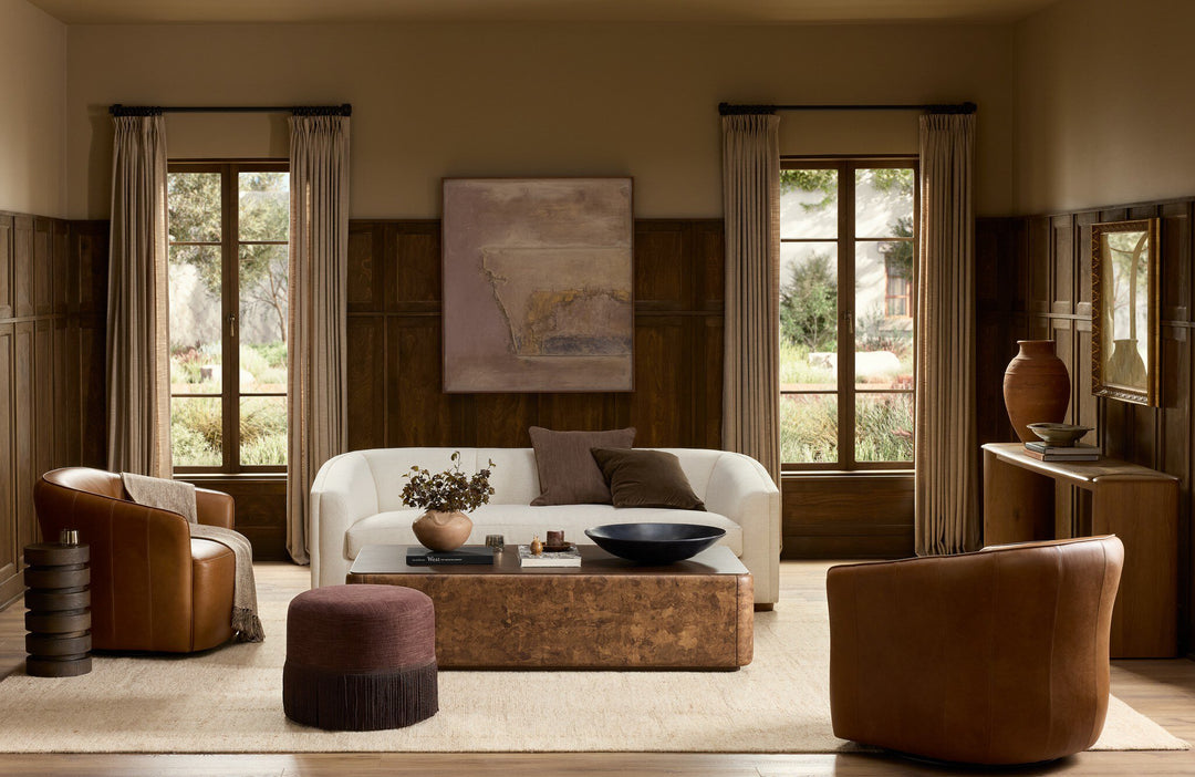 Four Hands - Sinclair Fringe Ottoman - FHMPRJ-042 | American Home Furniture