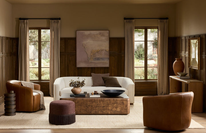 Four Hands - Sinclair Fringe Ottoman - FHMPRJ-042 | American Home Furniture