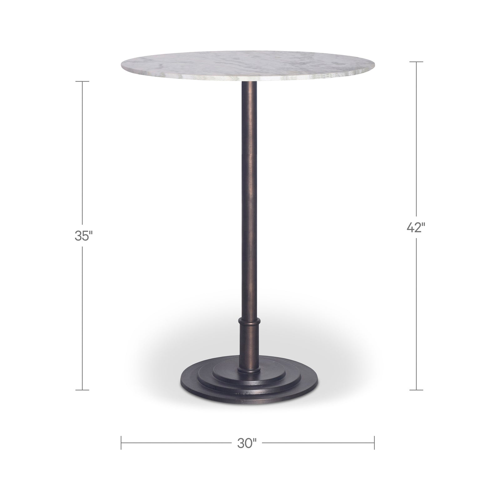 Tori Outdoor Bar Table White Marble