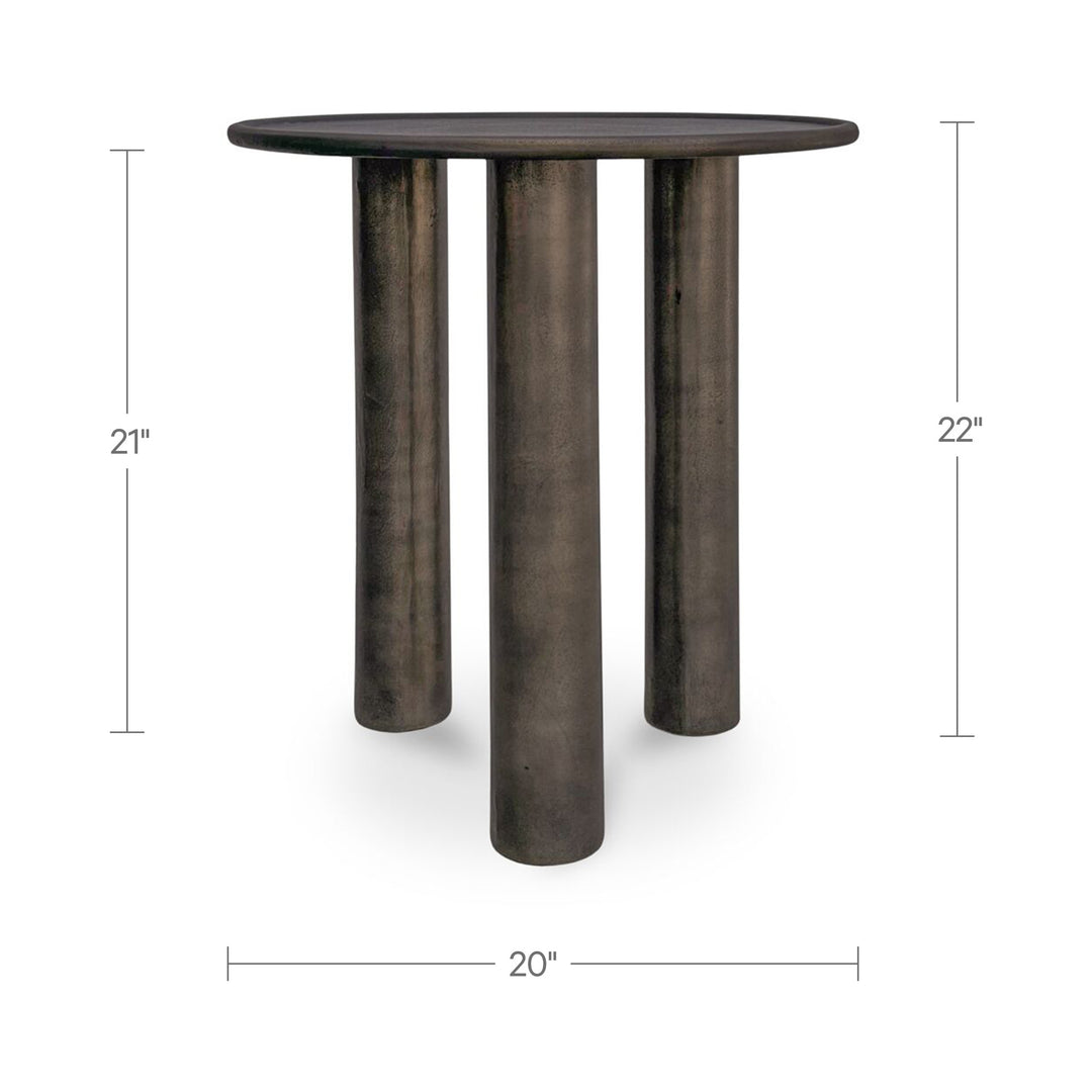 Deacon Outdoor Side Table Deep Bronze
