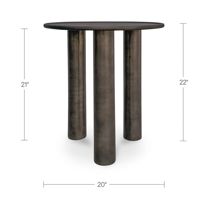 Deacon Outdoor Side Table Deep Bronze