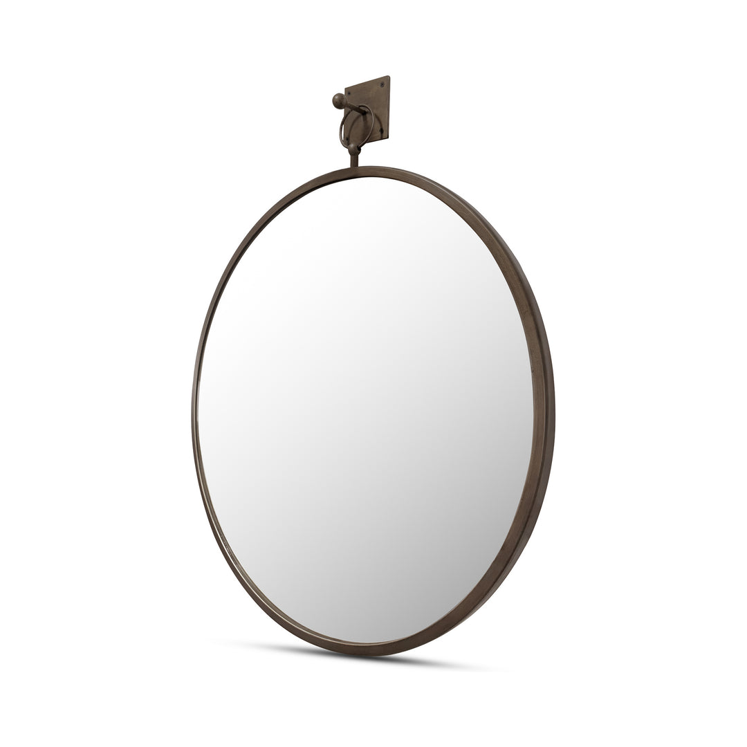 Cameo Mirror Aged Brass