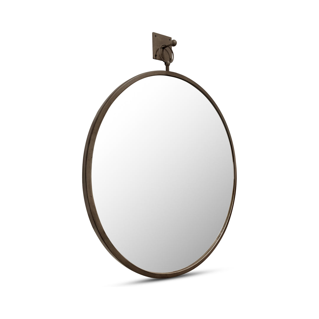 Cameo Mirror Aged Brass