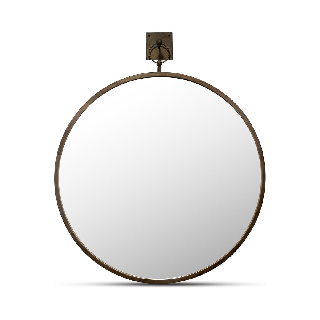 Cameo Mirror Aged Brass