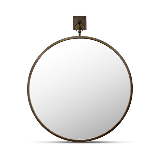 Cameo Mirror Aged Brass