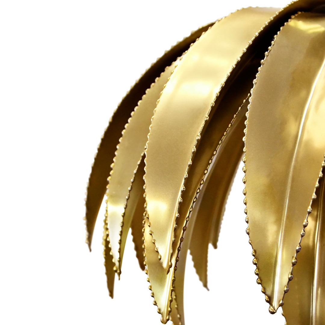 Palm Leaf Pendant In Antique Brass - FIFI