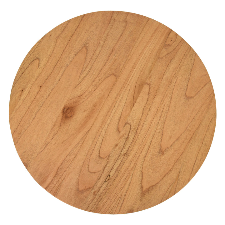 Round Occasional Table With Water Hyacinth Weave And Mindi Wood Top - FIJI