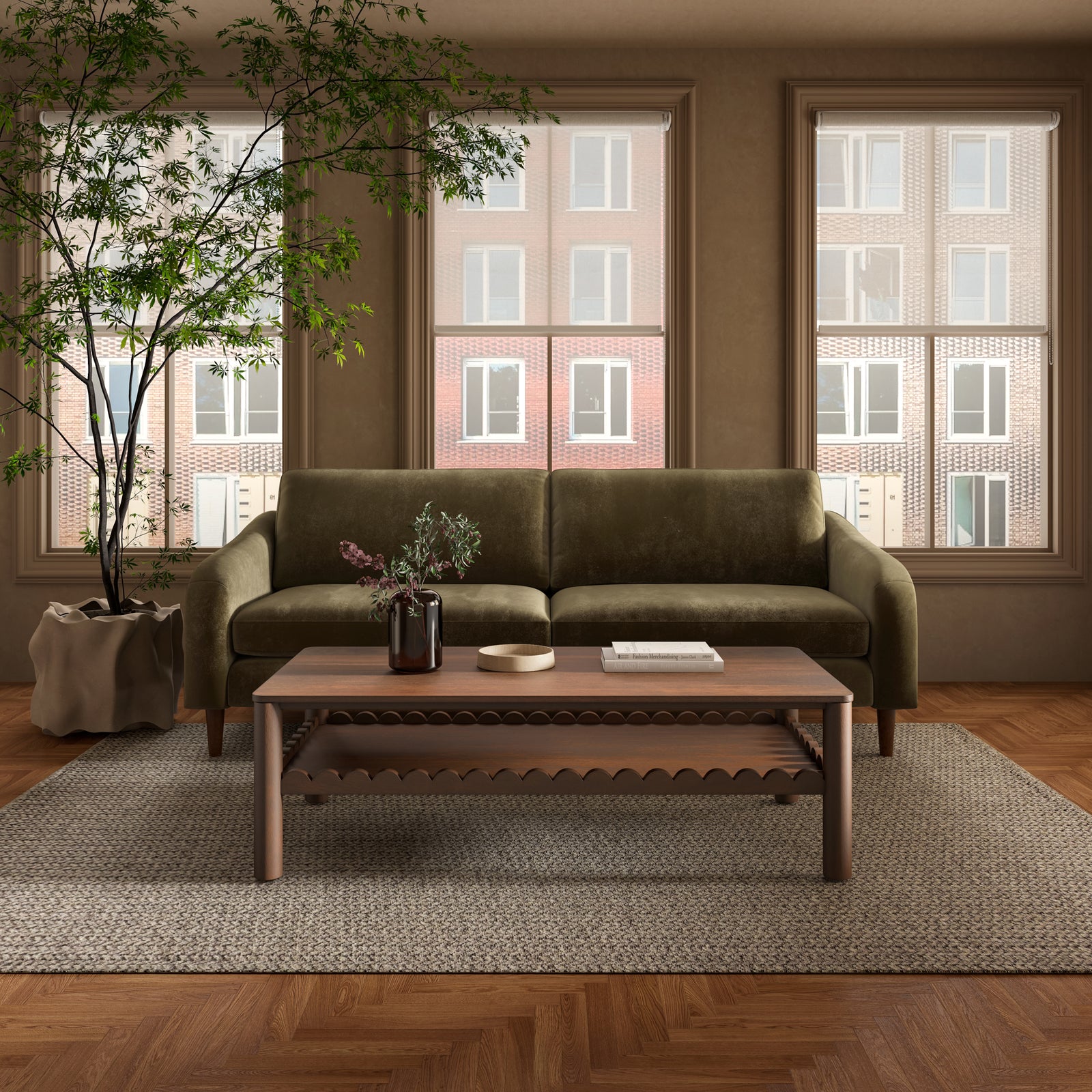 Moe's Home Collection - Quinn Sofa Cedar Green - FO-1004-27 | American Home Furniture