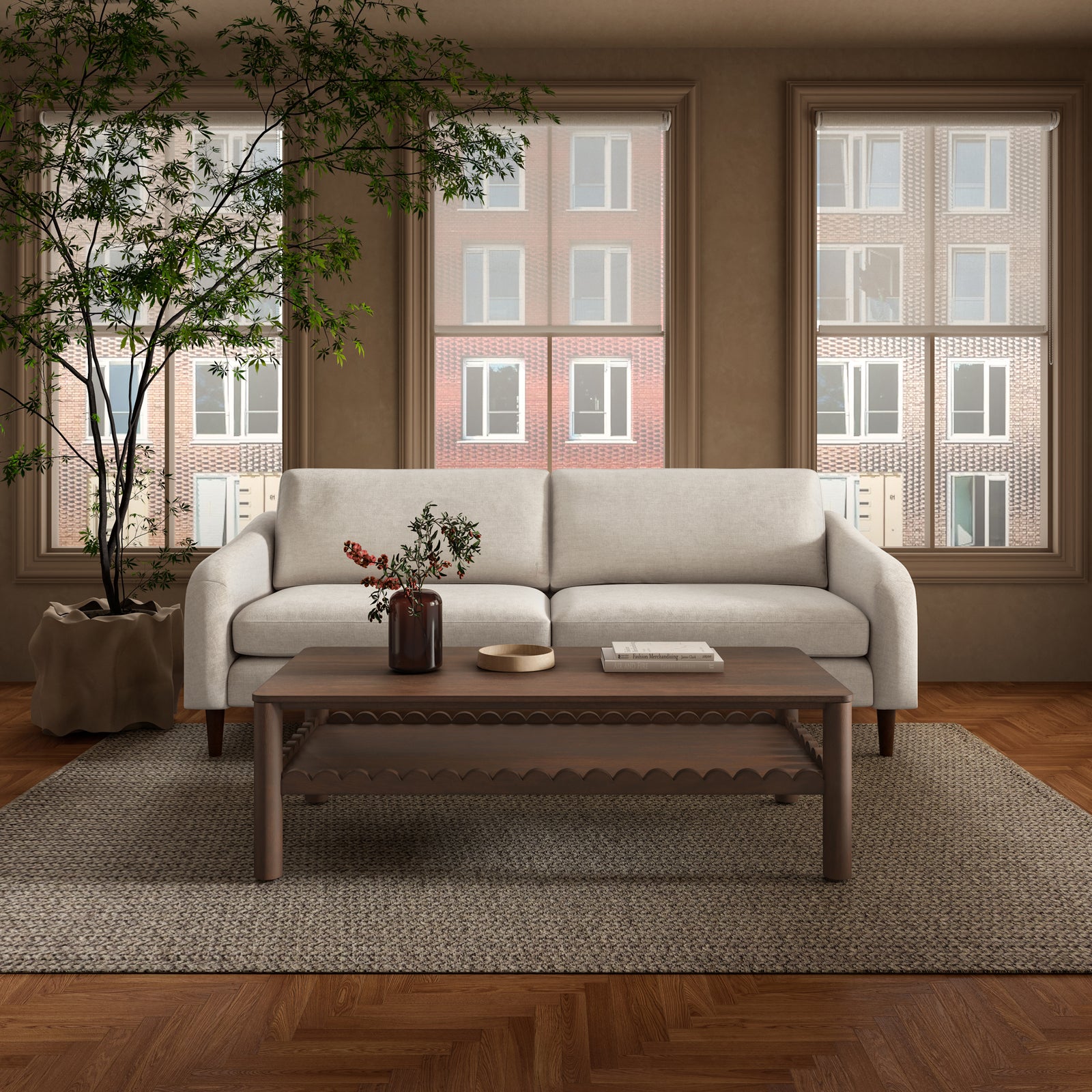 Moe's Home Collection - Quinn Sofa Oatmeal - FO-1004-34 | American Home Furniture