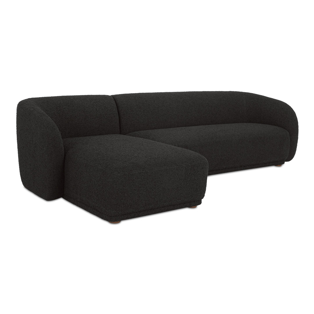 Moe's Home Collection - Faye Left Sectional Black Boucle - FO-1030-02-L-0 | American Home Furniture