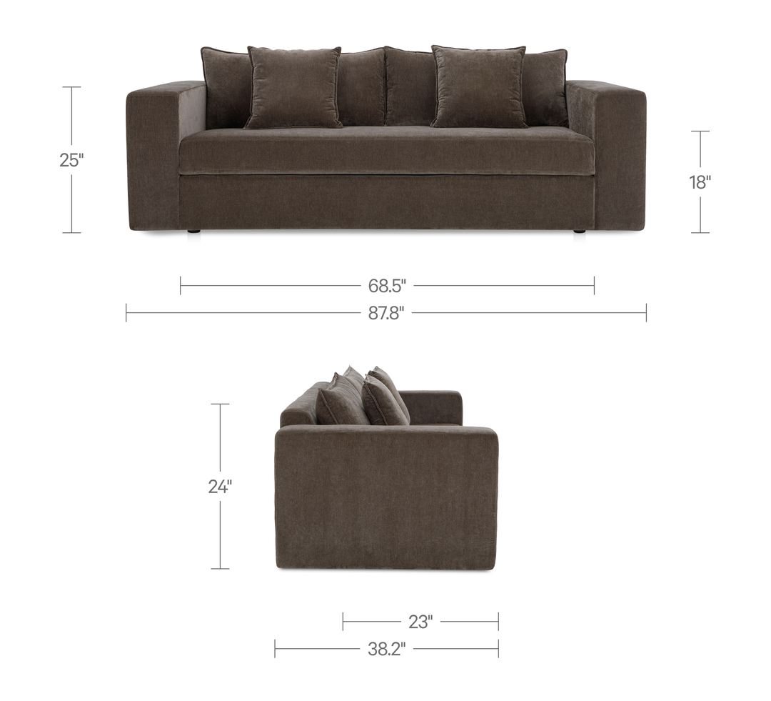 Kiran Sleeper Sofa Warm Charcoal