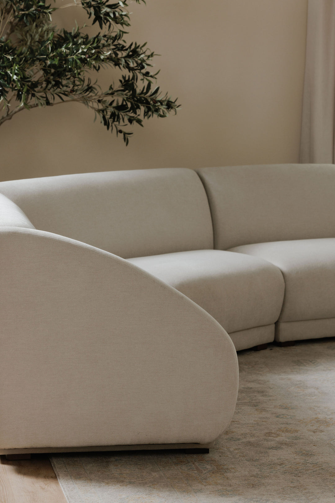 Moe's Home Collection - Fraser Wedge Slipper Chair Off White - FO-1035-05 | American Home Furniture