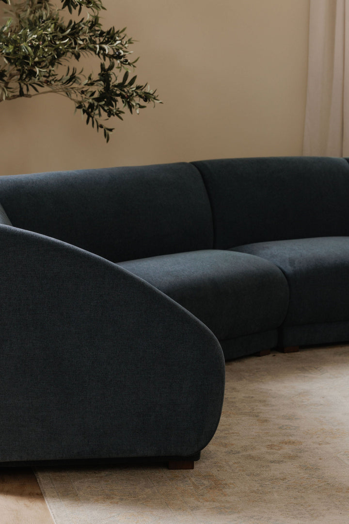 Fraser Slipper Chair Deep Blue