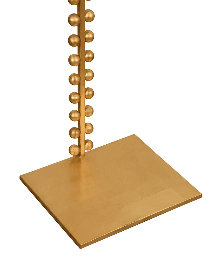 Ball Lined Cigar Table With Glass Top In Gold Leaf - FOSTER G