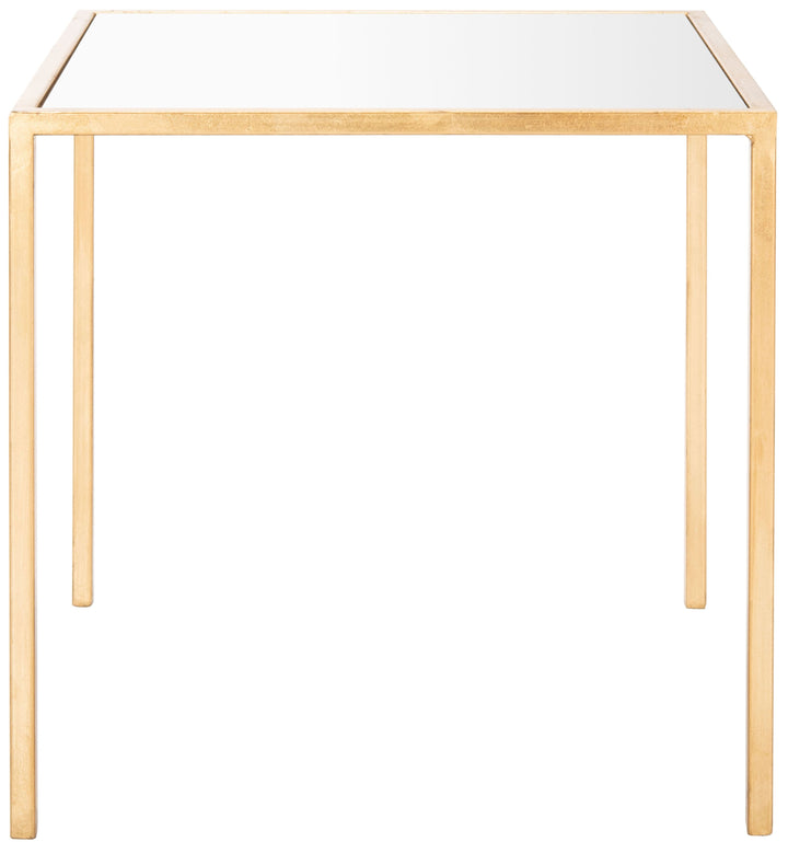 Kiley Gold Leaf Mirror Top Accent Table