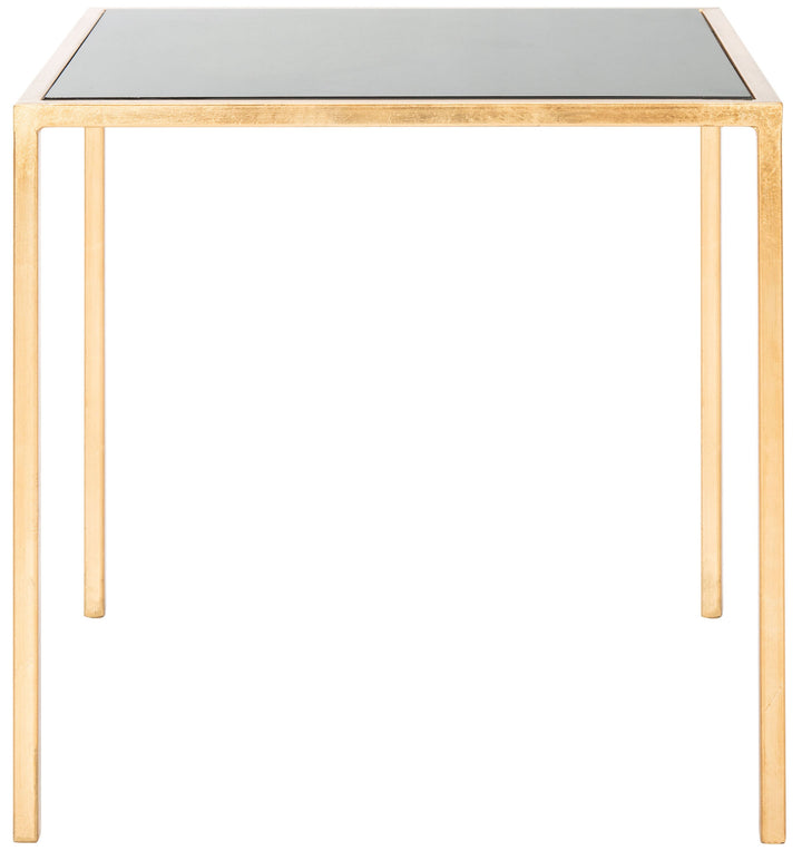 Kiley Gold Leaf Mirror Top Accent Table