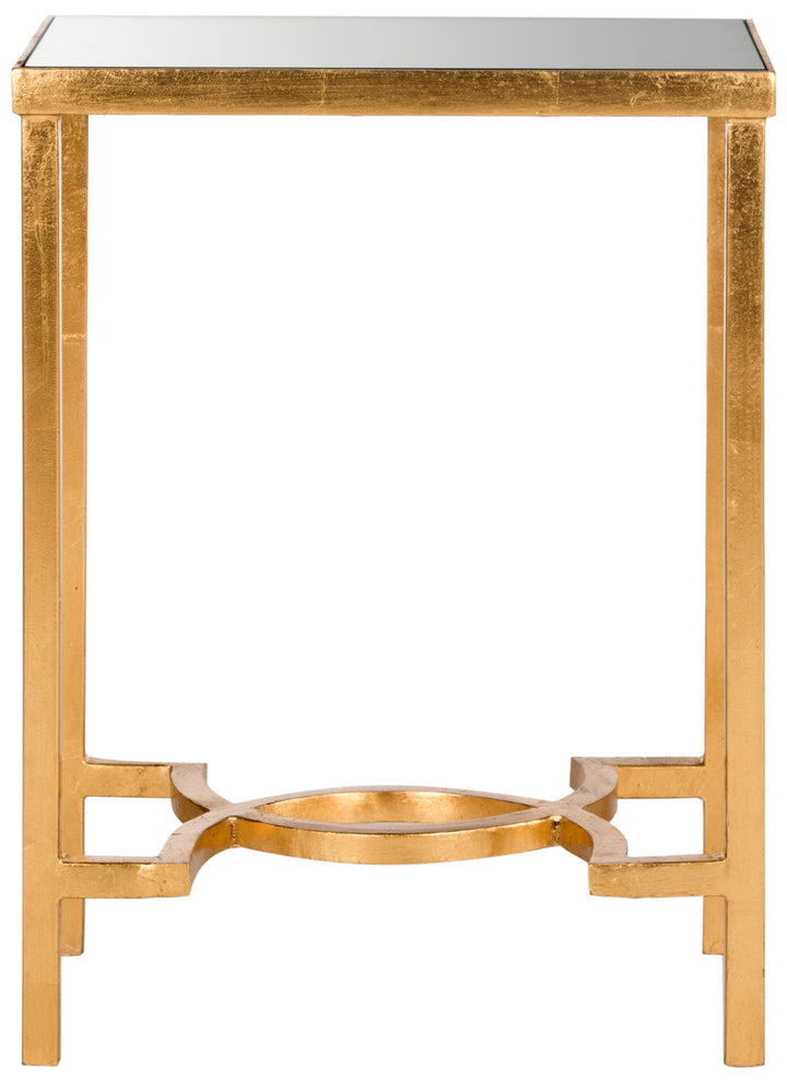 Mita Mirror Top Gold Leaf End Table