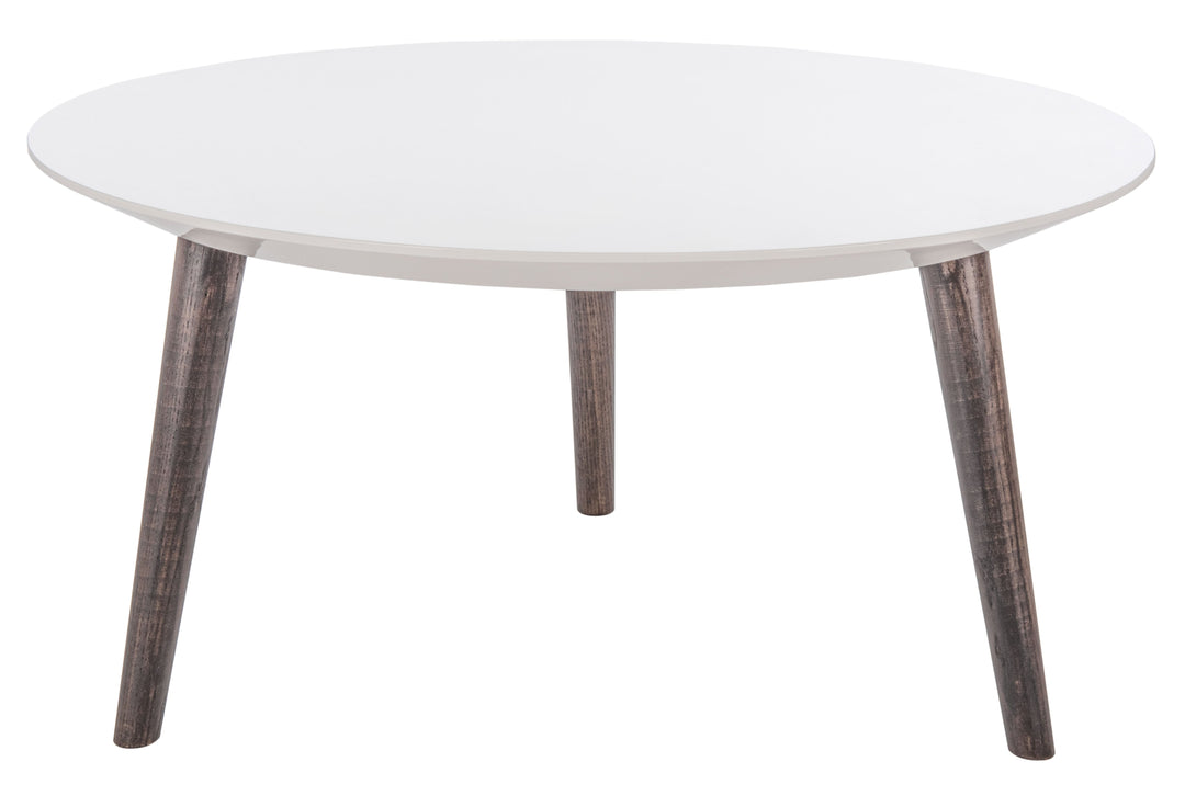 Josiah Retro Mid Century Round Lacquer Accent Table