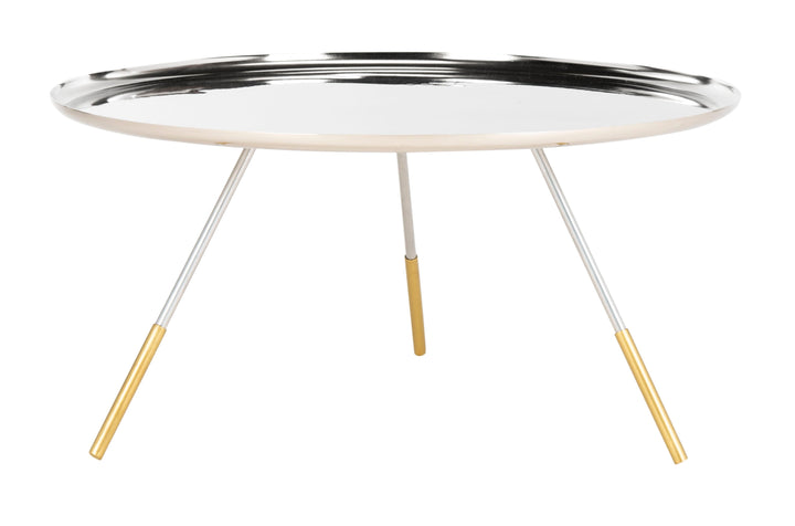 Orson Coffee Table W/ Metal Gold Cap