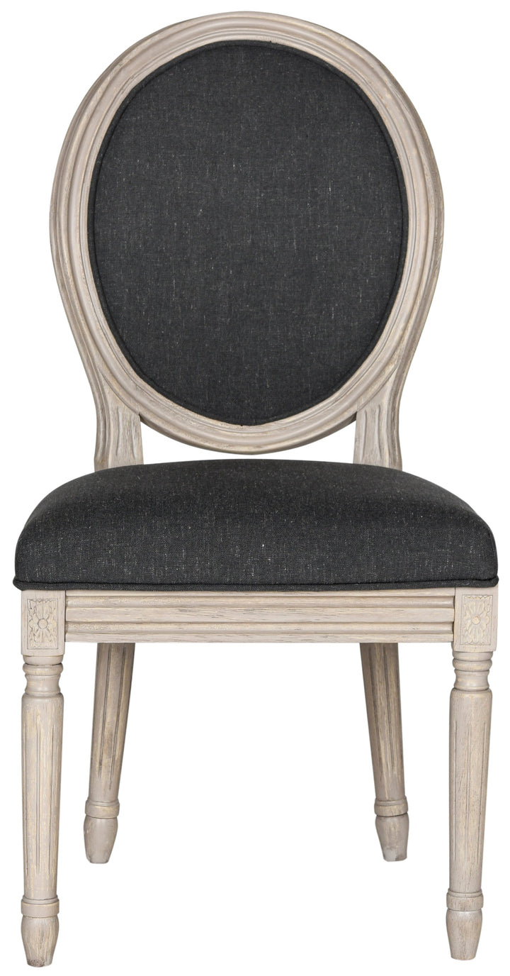 Holloway 19''H French Brasserie Linen Oval Side Chair