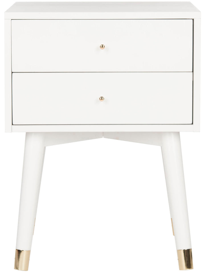 Lyla Mid Century Retro Gold Cap Nightstand