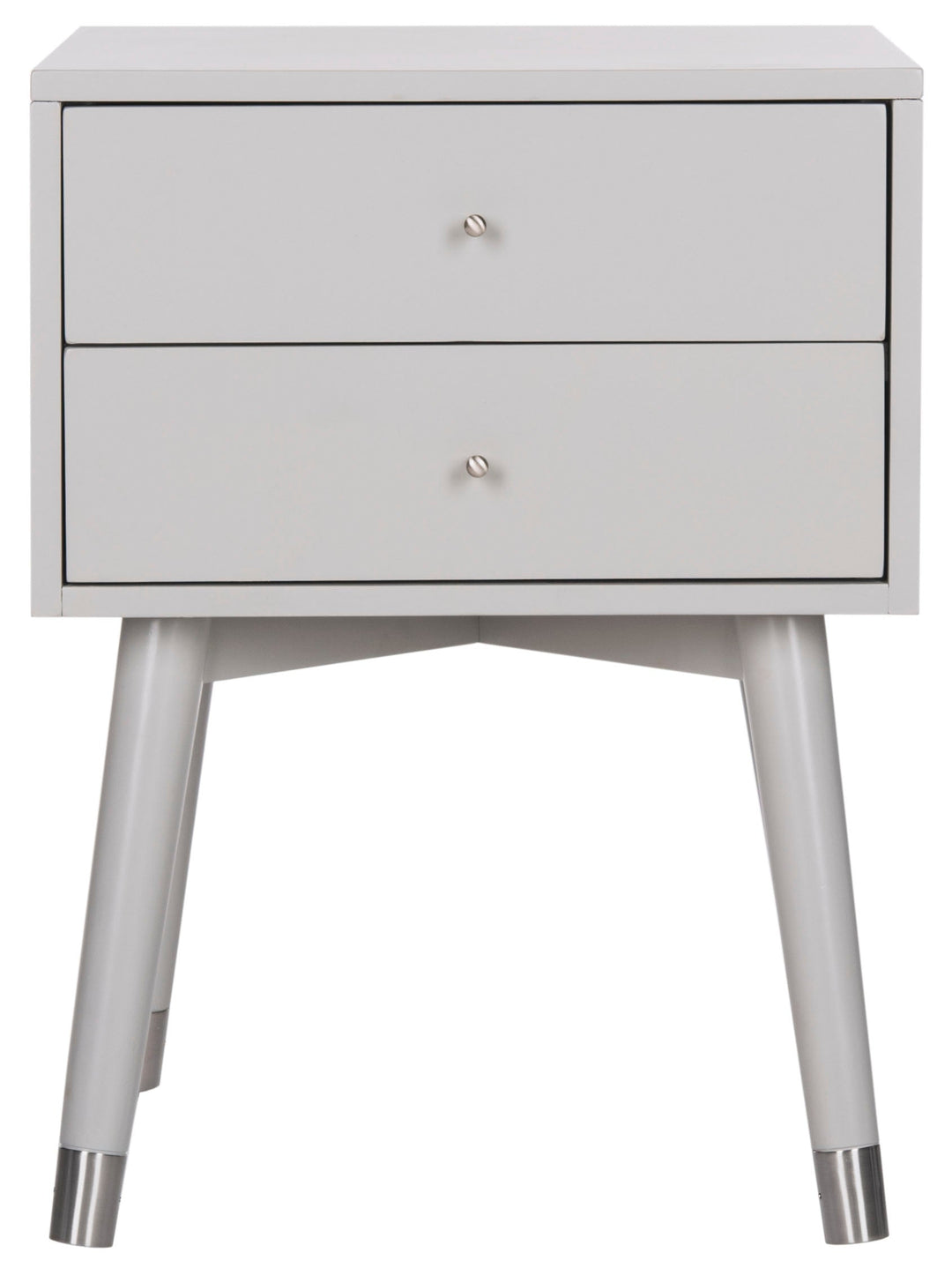 Lyla Mid Century Retro Silver Cap Nightstand