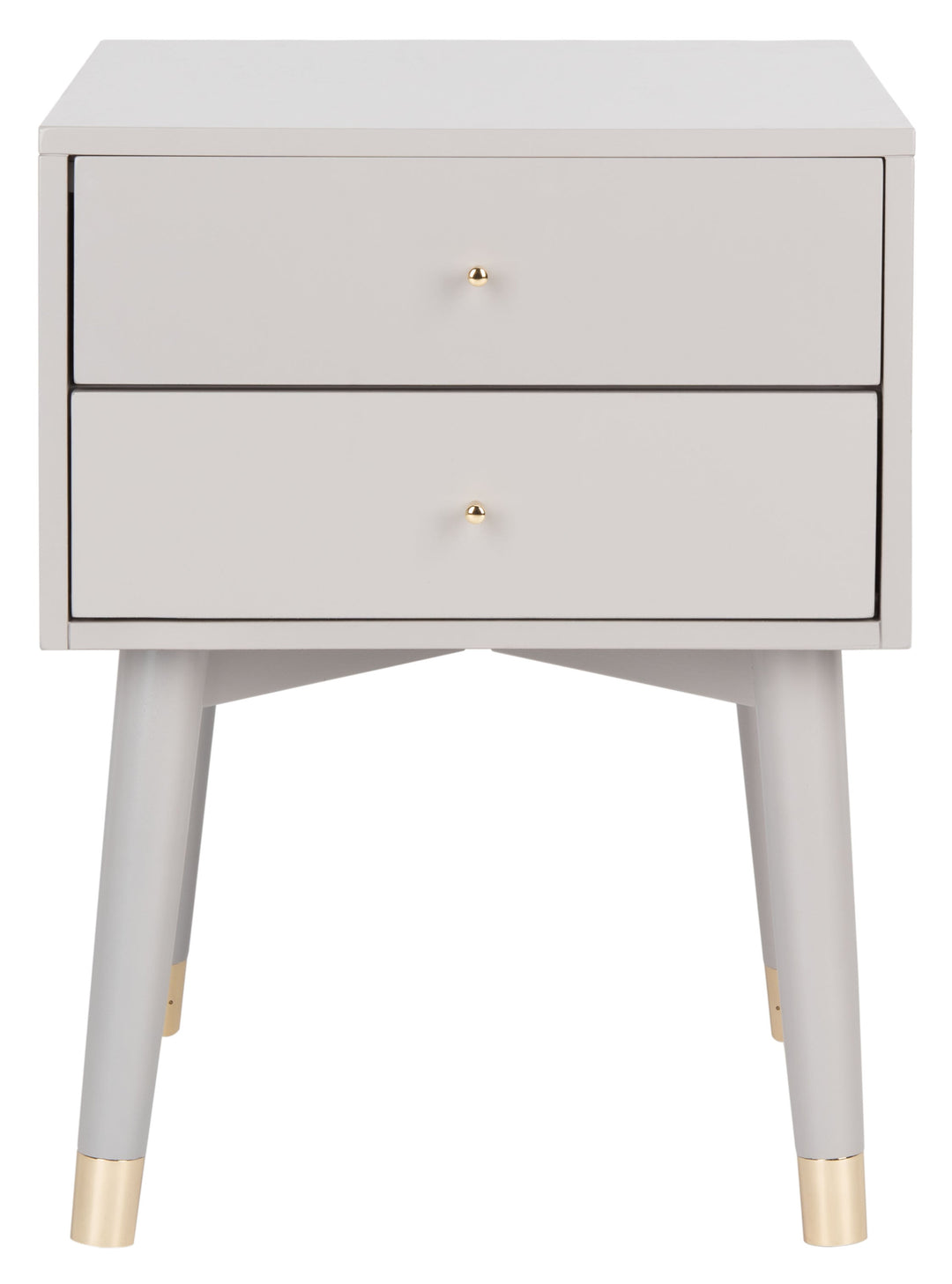 Lyla Mid Century Retro Silver Cap Nightstand