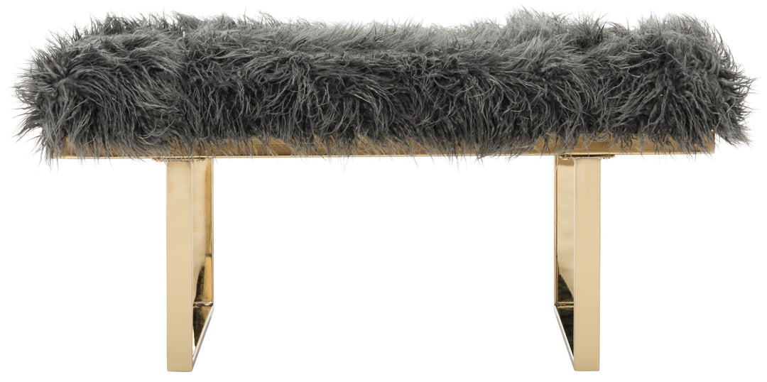 Maia Vegan Sheepskin Bench