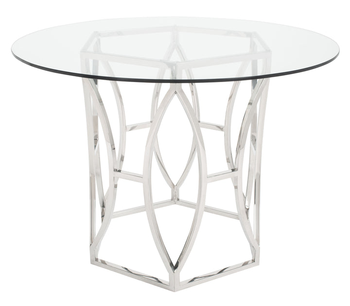 American Home Furniture Safavieh Couture Shaw 42" Glass Top Dining Table