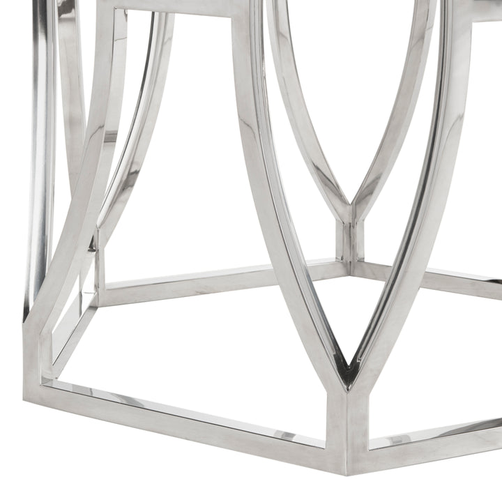 American Home Furniture Safavieh Couture Shaw 42" Glass Top Dining Table