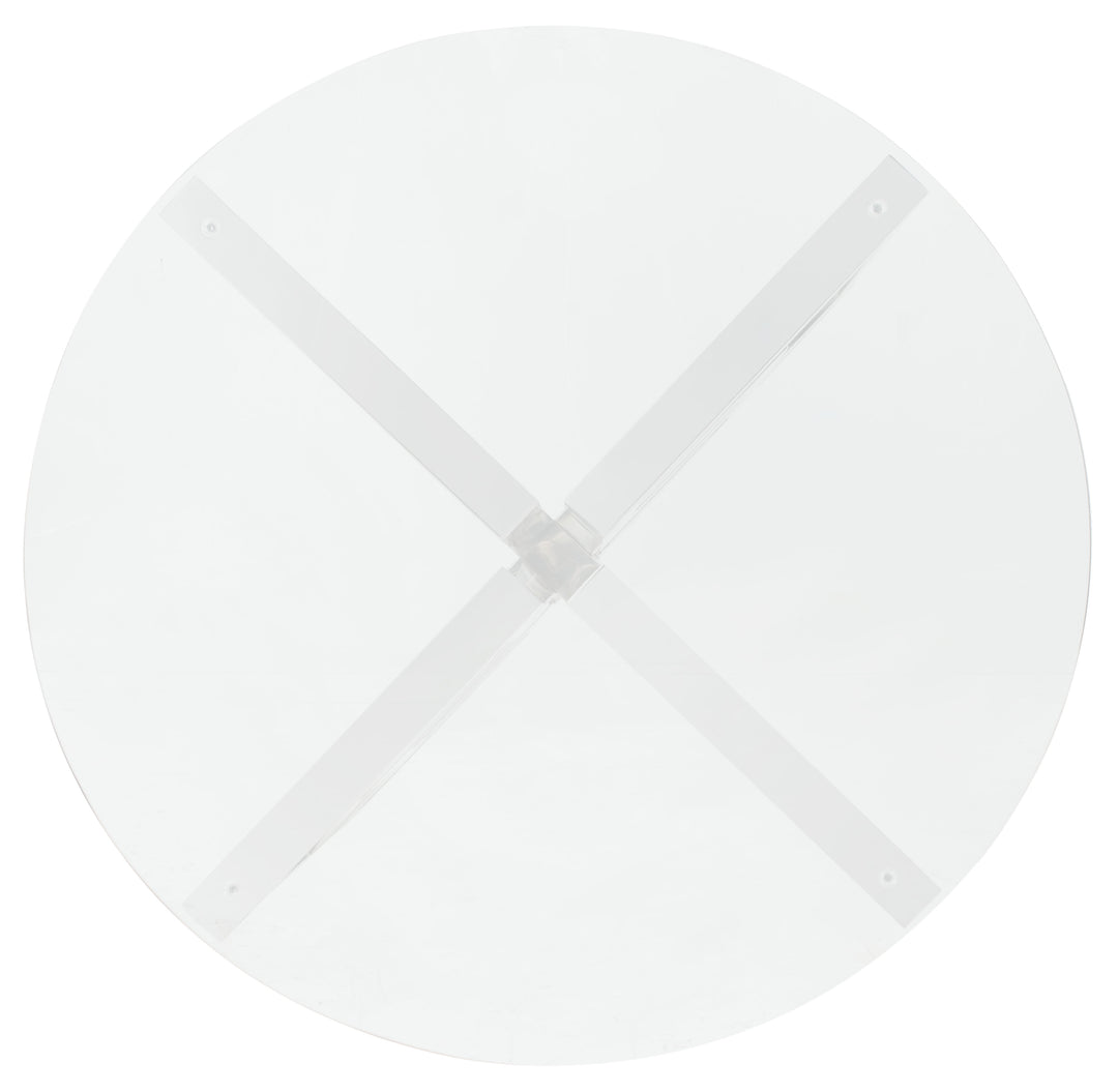 American Home Furniture Safavieh Couture Harlan 54" Round Glass Top Dining Table