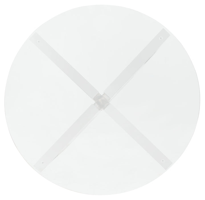 American Home Furniture Safavieh Couture Harlan 54" Round Glass Top Dining Table