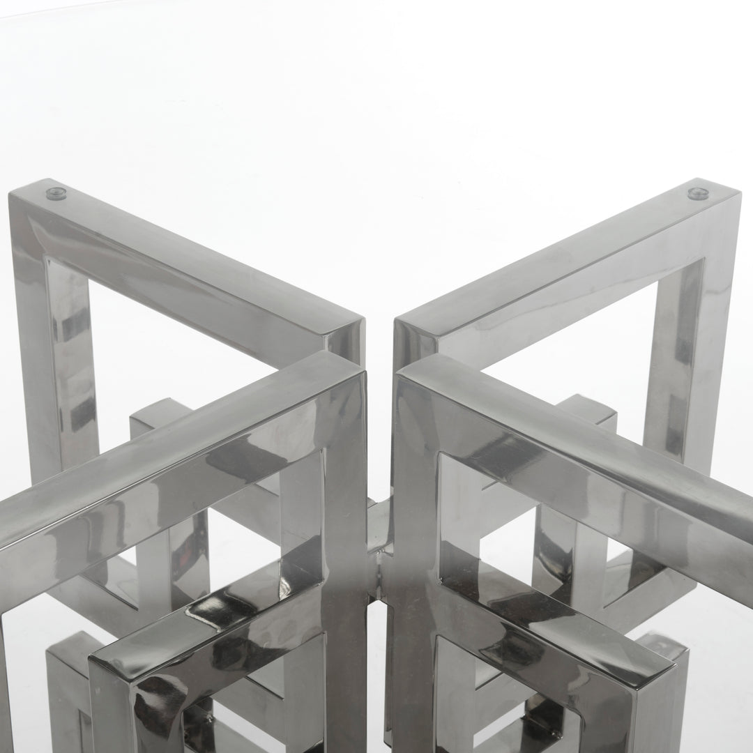 American Home Furniture Safavieh Couture Harlan 54" Round Glass Top Dining Table