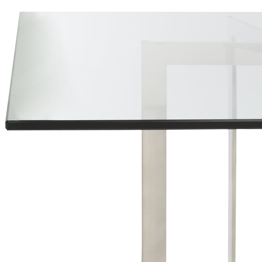 American Home Furniture Safavieh Couture Fidel Polished Glass Top Dining Table