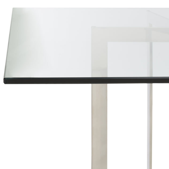 American Home Furniture Safavieh Couture Fidel Polished Glass Top Dining Table