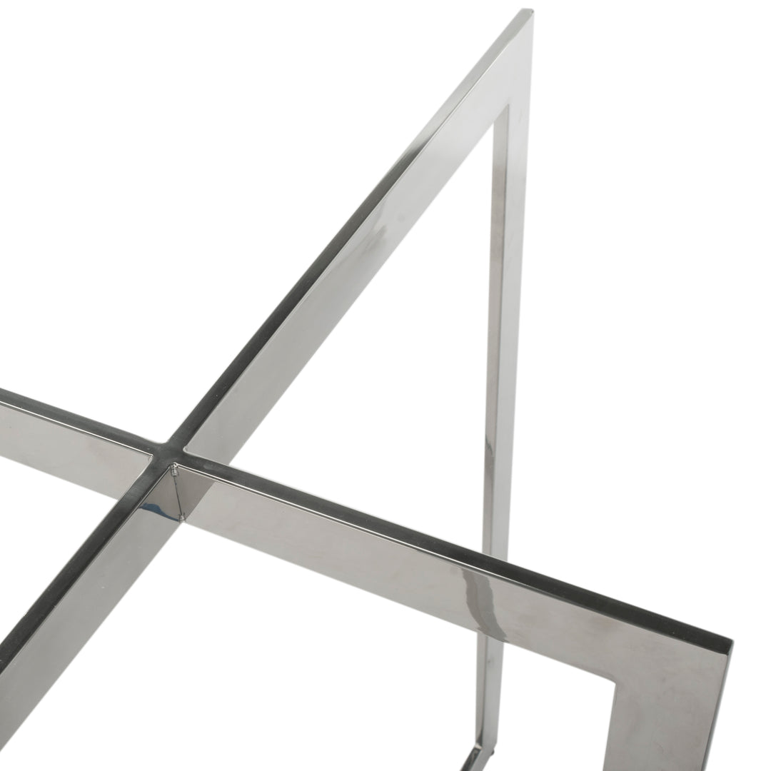 American Home Furniture Safavieh Couture Fidel Polished Glass Top Dining Table