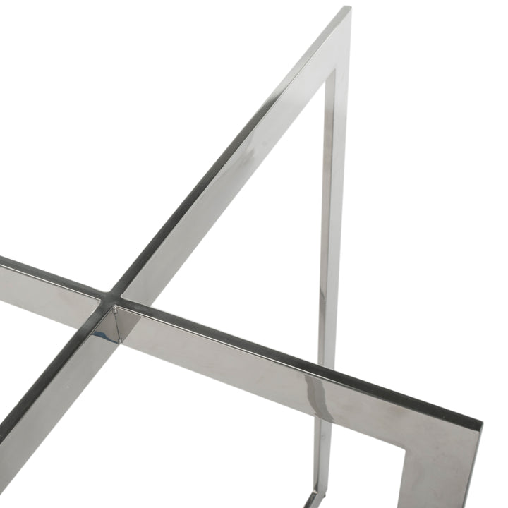 American Home Furniture Safavieh Couture Fidel Polished Glass Top Dining Table