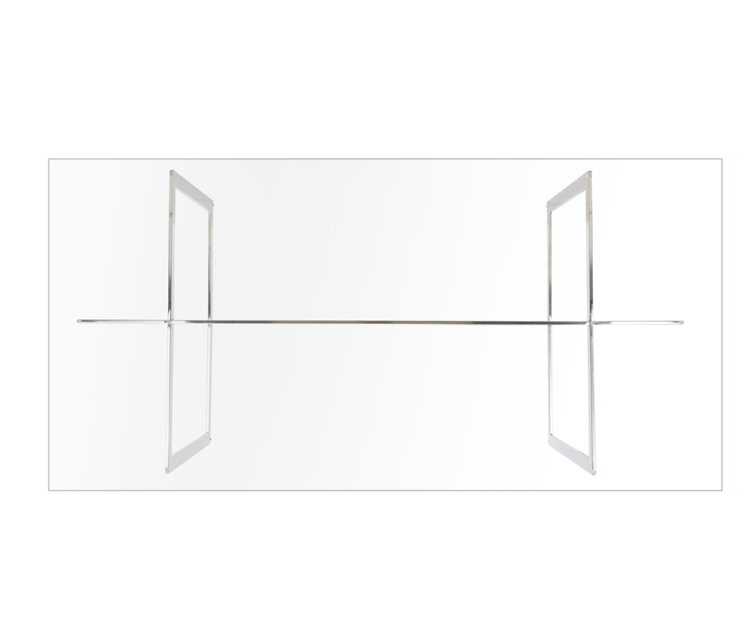 American Home Furniture Safavieh Couture Fidel Polished Glass Top Dining Table