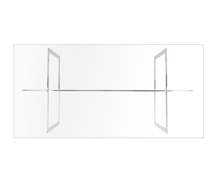 American Home Furniture Safavieh Couture Fidel Polished Glass Top Dining Table