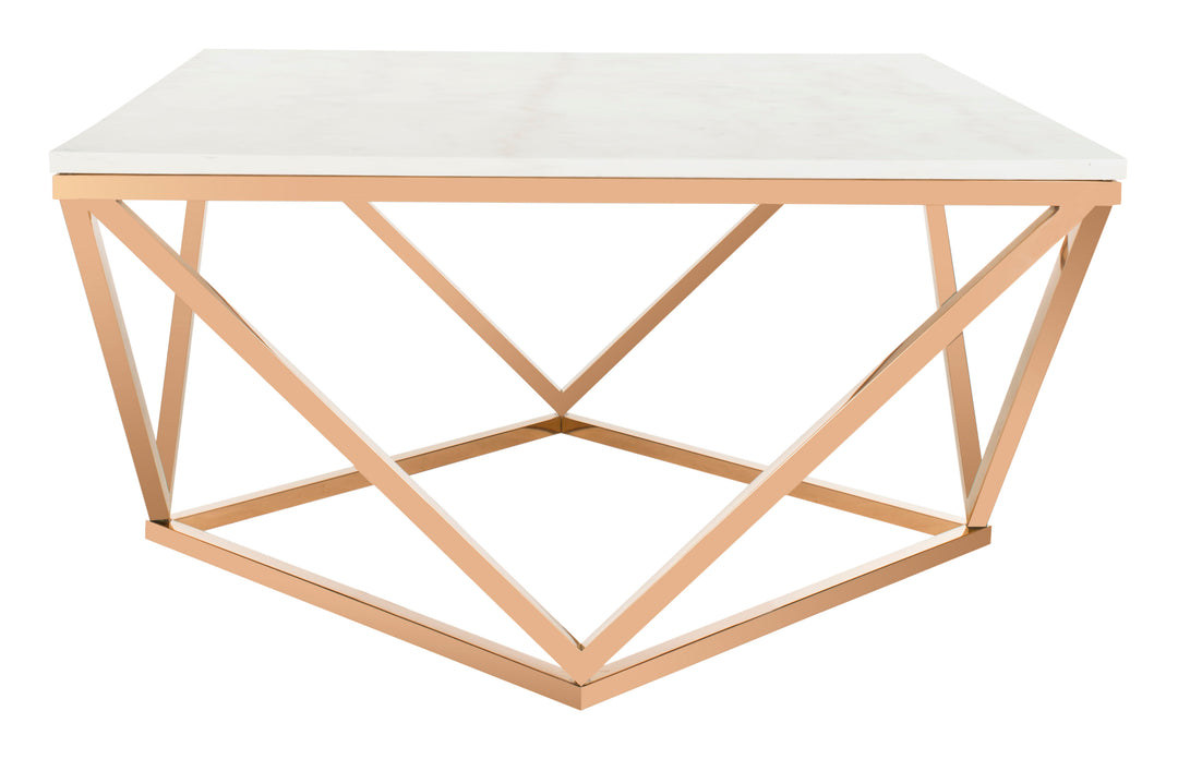 American Home Furniture Safavieh Couture Topeka Marble Top Cocktail Table