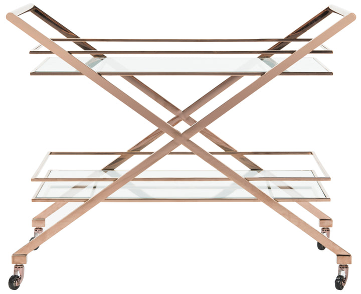 American Home Furniture Safavieh Couture Marcelo Metal Bar Cart