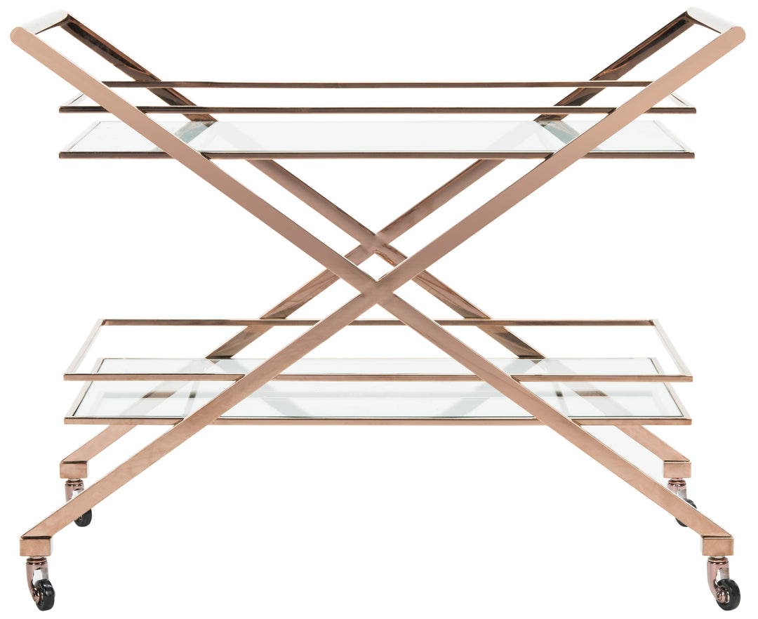 American Home Furniture Safavieh Couture Marcelo Metal Bar Cart