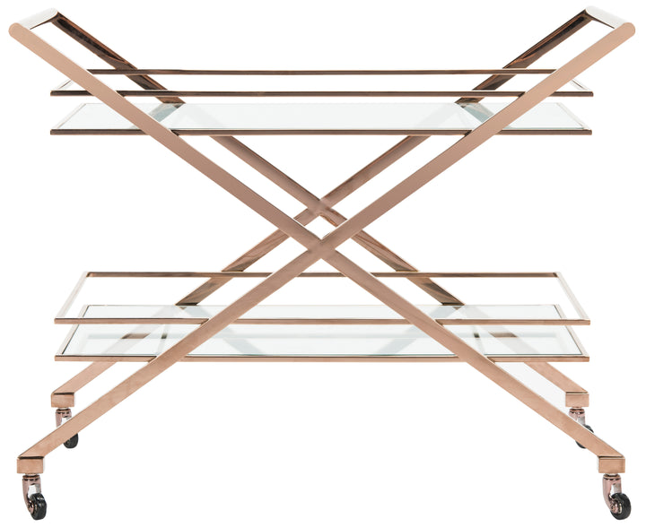 American Home Furniture Safavieh Couture Marcelo Metal Bar Cart