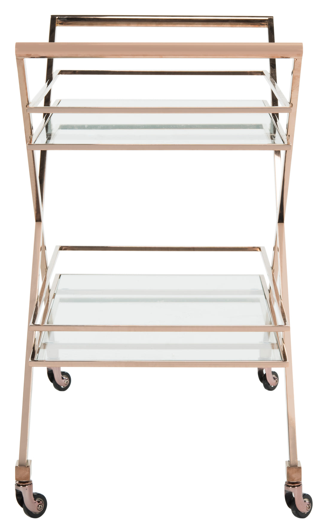 American Home Furniture Safavieh Couture Marcelo Metal Bar Cart