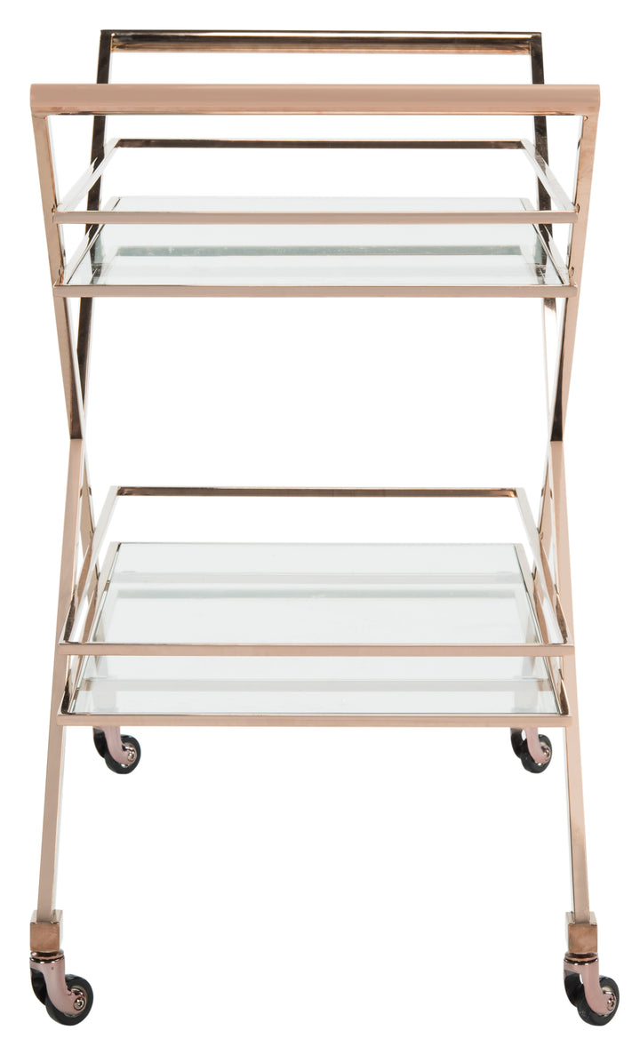 American Home Furniture Safavieh Couture Marcelo Metal Bar Cart