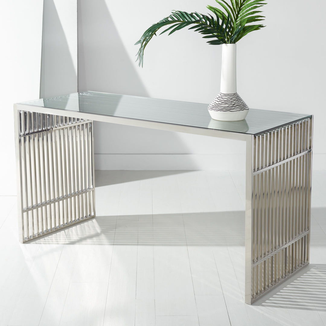 American Home Furniture Safavieh Couture Shirlee Glass And Metal Desk