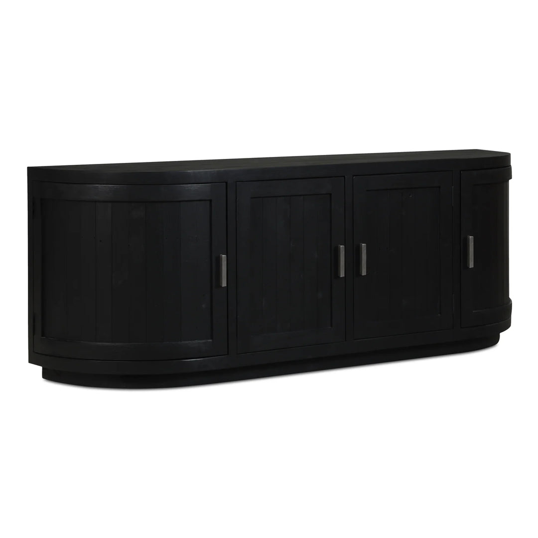 Nicola Media Cabinet Black - AmericanHomeFurniture