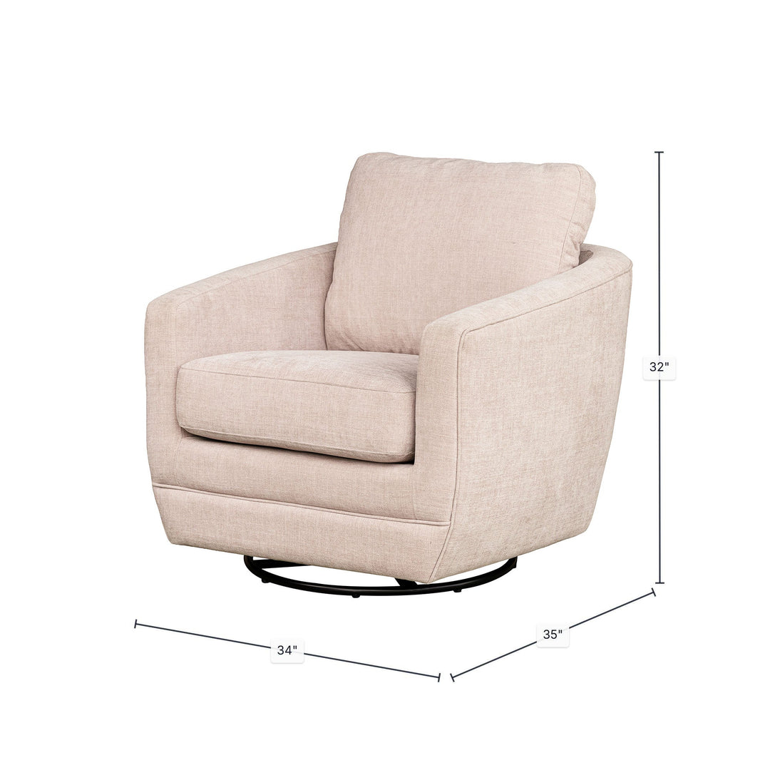 Baltimo Swivel Glider - Pale Rose (VT)