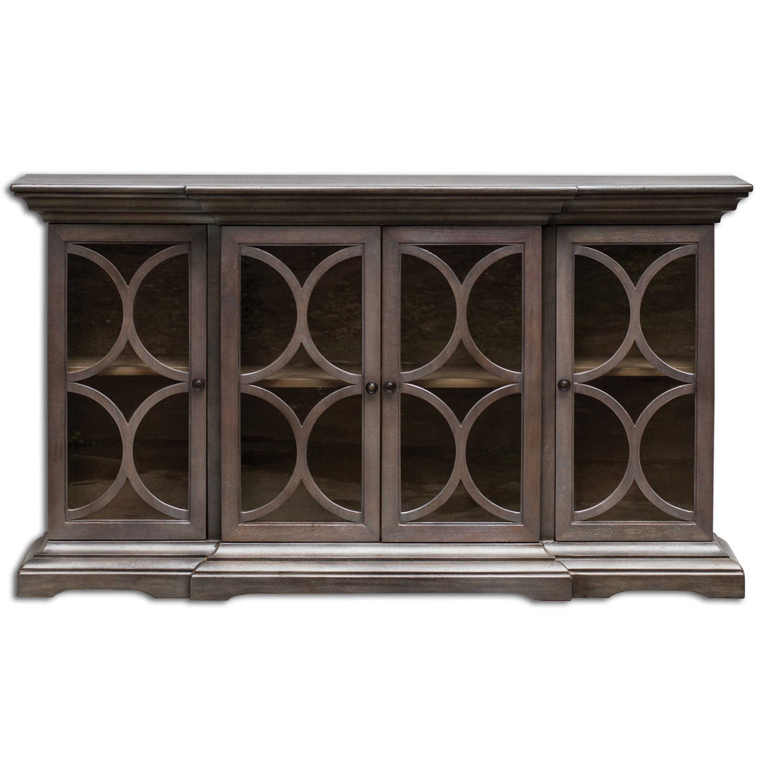 American Home Furniture Uttermost Belino Wooden 4 Door Sideboard